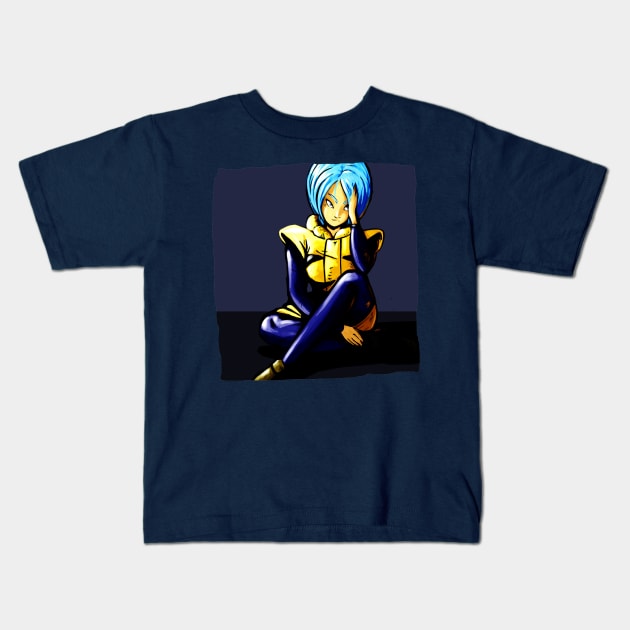 The Blue Haired Genius Kids T-Shirt by BaconBabyArt